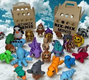 RIXMIX Mini Pocket Pets - Adorable Articulated 3D-Printed Animal Figures for Collectors & Fidgeters - Poseable Surprise Figure Toyset