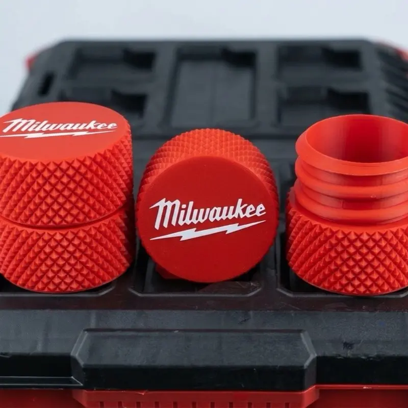 Milwaukee 2-Pack Packout Containers Knurled Screw Top Storage with 2 FREE Wall Mounts Ideal for Tradesman Gift for Handyman Tool Kit Set Tool Box Toolbag Secure Lock Easy Grip Threaded Lid Built Tough