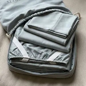 100% Bamboo Luxe Sheet Set – Naturally Cooling, 16” Deep Pockets, Corner Straps