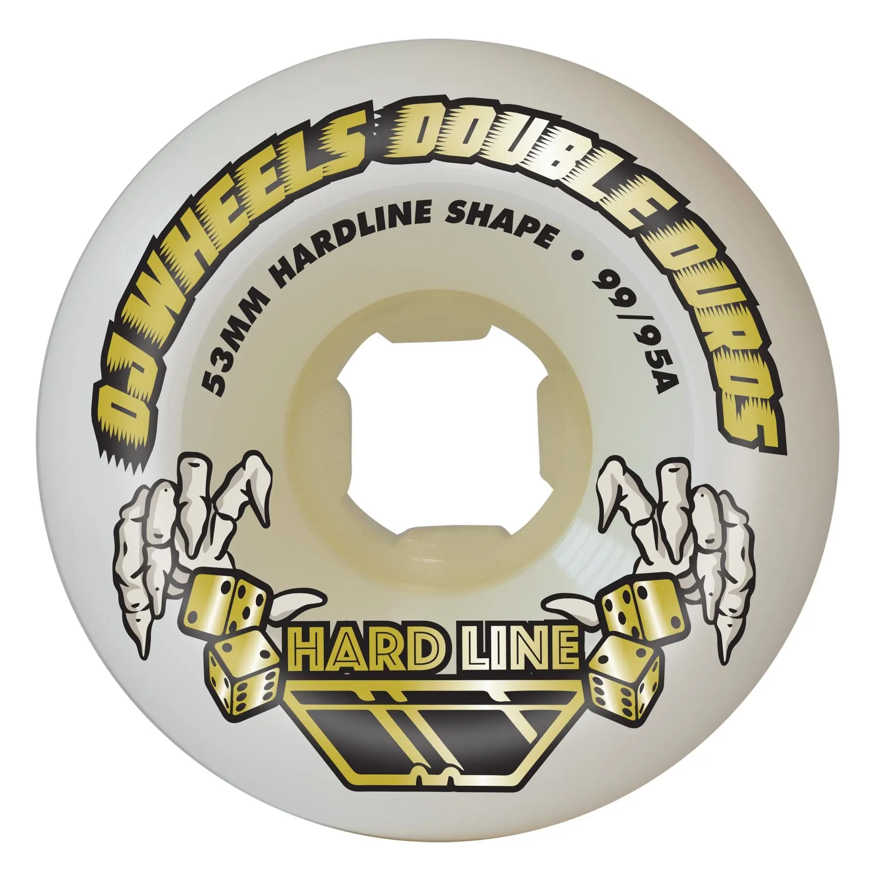 OJ Skateboard Wheels, 53mm Hardline Shape, Double Duro 99a/95a Durometer, Speed-Enhanced, Controlled Tricks Support, Rugged Terrain Absorption, Smooth Roll Performance