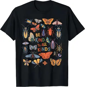Cotton Be Kind To All Kinds Bugs Entomology Insect Collector T-Shirt