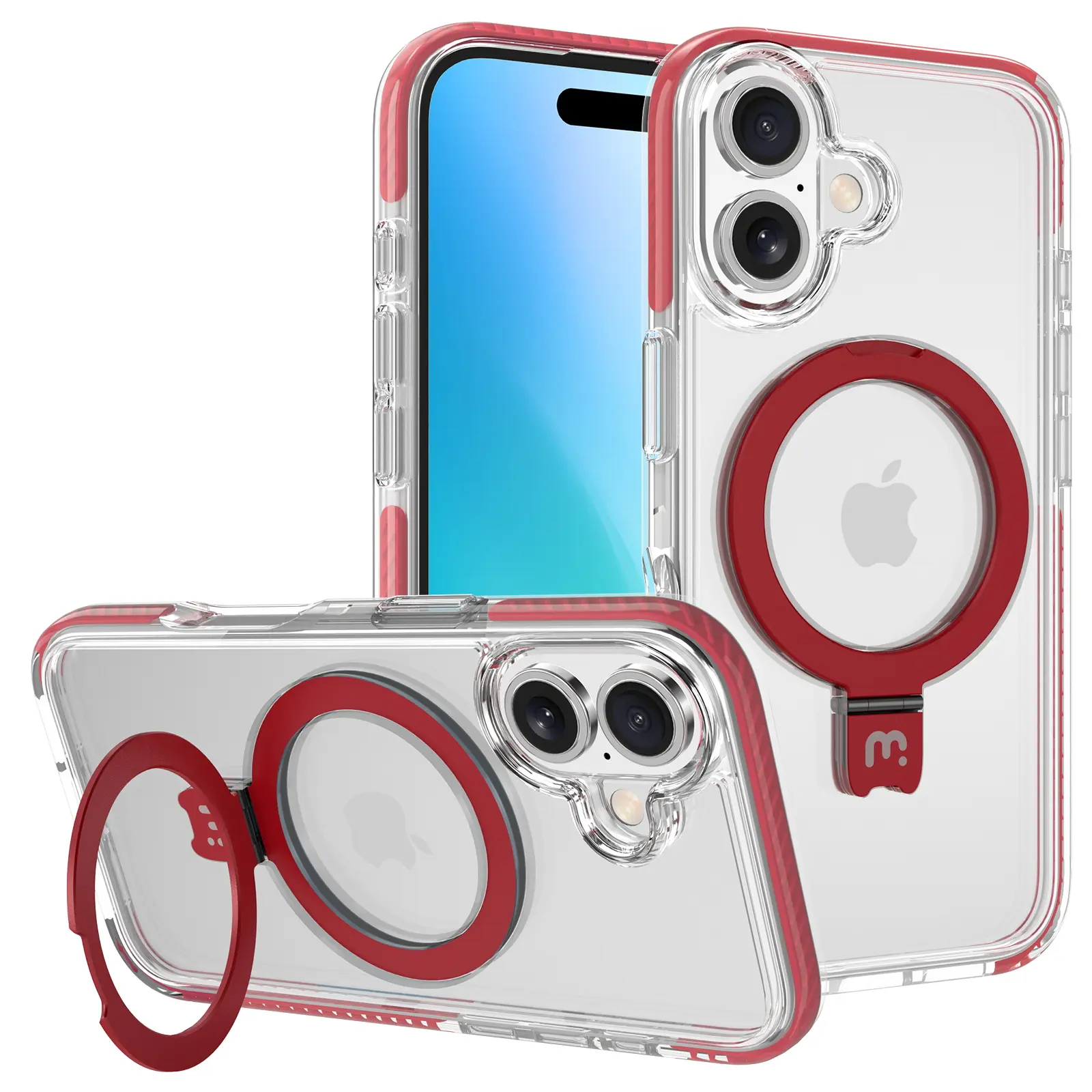 MYBAT PRO Lure Series Smartphone Casing - MagSafe-Compatible Magnetic Ring Stand Phone Accessory, Slim Thin Shockproof Transparent Bumper Cover, Non-Yellowing Protection for iPhone Devices, Accessories, Handheld