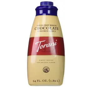 Torani Sugar Free Sauce, White Chocolate, 64 Ounces