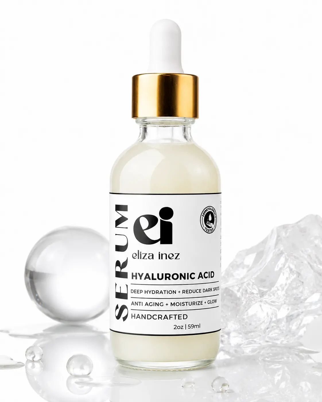 Hyaluronic Acid-Kojic Acid Face Serum, Beauty & Personal Care Body Serum for Moisturizing & Skin Treatment