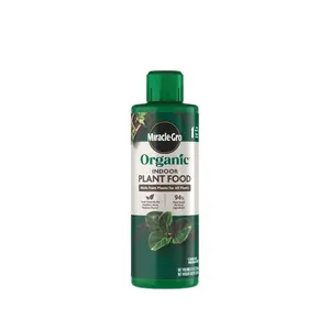 Miracle-Gro Organic Indoor Plant Food - Plant-Based Liquid Fertilizer for Houseplants, Feeds Instantly, 8 fl. oz.