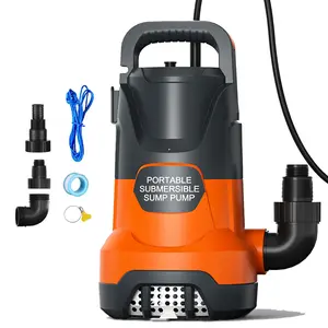 Sump Pump Clean Dirty Submersible Water Draining Pump 1.2HP 5000GPH Electric Portable Transfer Pumps for Pool Basement Garden Spa Hot Tubs Pond Flood Yard