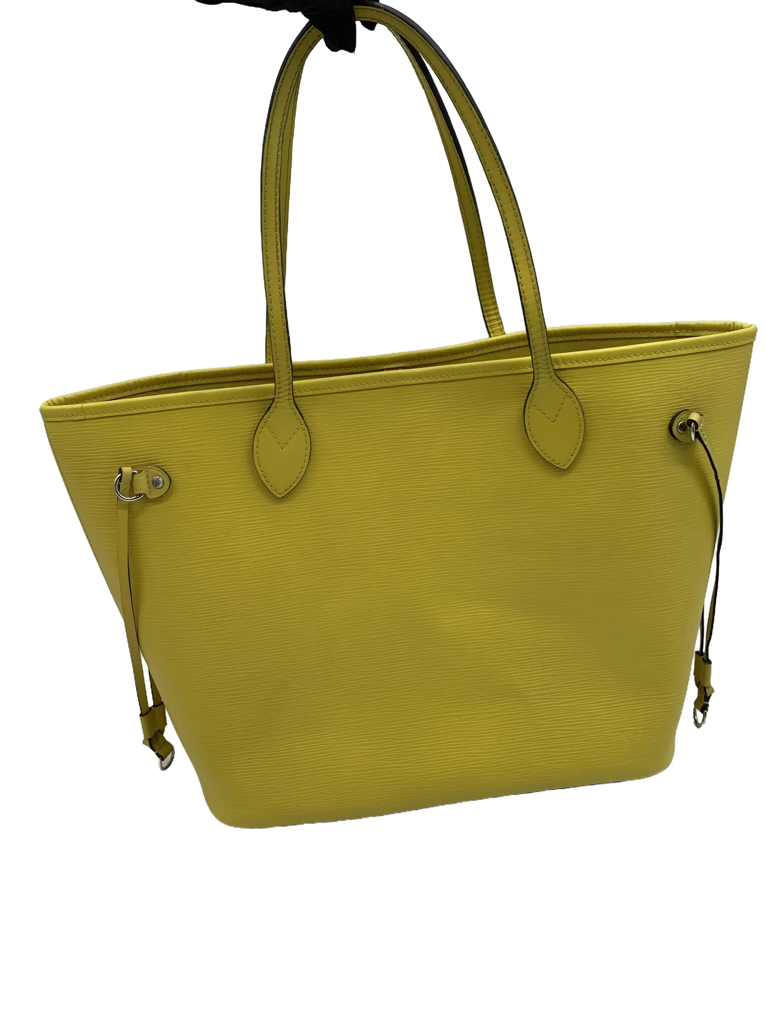 Pre-owned Louis Vuitton Yellow Epi Neverfull Tote Bag/EE07202818/2818
