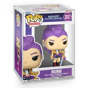 Funko POP KPop Demon Hunters - Rumi Huntr/x Vinyl Figure with Epic Collectibles Premium Box Protector Included