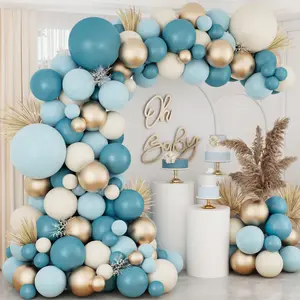 Vintage Blue Balloon Garland Arch Kit, Balloon Set for Wedding, Birthday Decorations, 1-As Shown