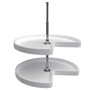 Rev-A-Shelf 28 Inch Kidney Lazy Susan Corner Wall Cabinet 2-Shelf, 6472-28-11-52