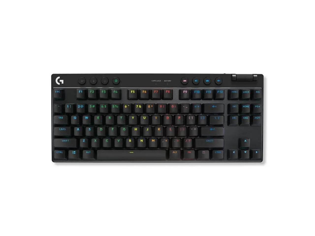 Logitech G PRO X TKL Lightspeed Wireless Gaming Keyboard, Ultra-Portable Tenkeyless Design, LIGHTSYNC RGB, PBT keycaps, Tactile Switches (GX Brown) - Black
