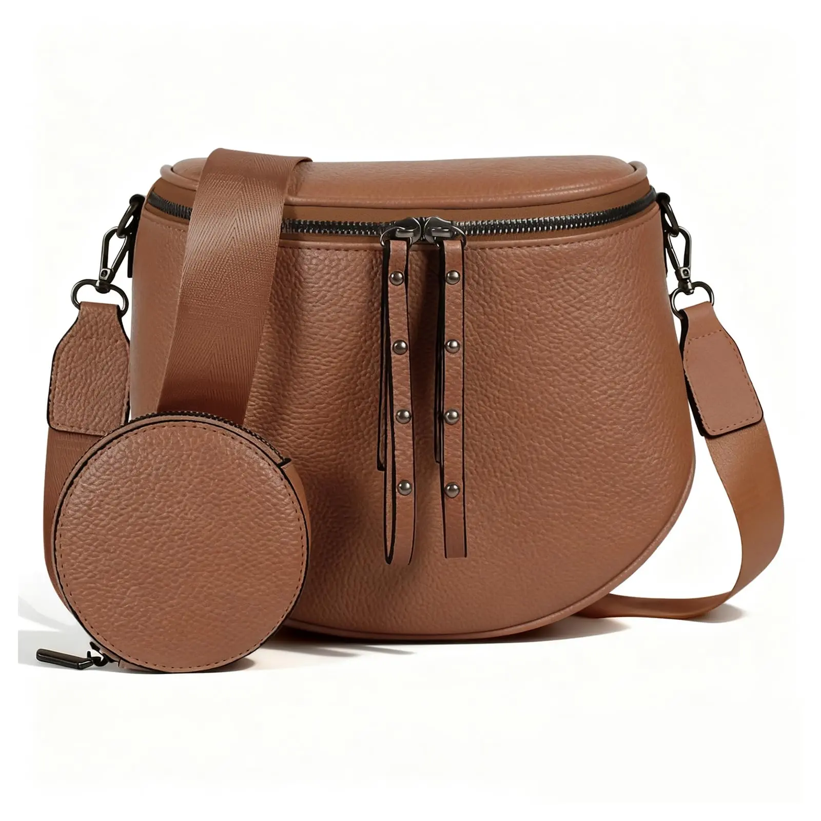 Crossbody Bags for Women, Convertible Vegan Leather Sling Bag, Water-Resistant High-Capacity & Lightweight Design with Adjustable Strap & Coin Purse, Ideal Mother's Day Gift & for Thanksgiving, Bum Bag