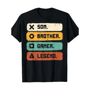 Game T-Shirt for Son, Brother, Teens, and Boys - Gaming Men's T-Shirts with Fun Design - Quality Cotton Fabric and Casual Style Made in USA