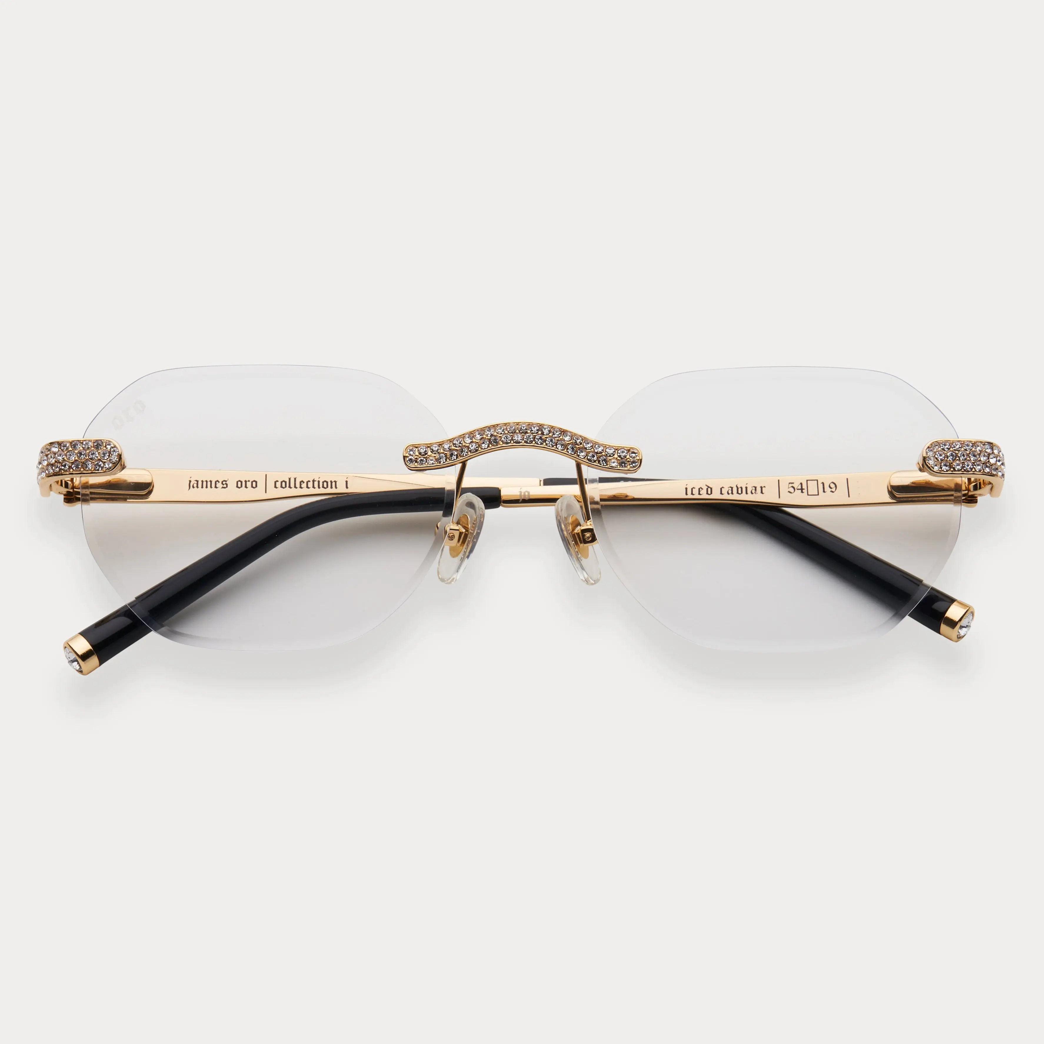 ICED CLEAR OPUS | Retro Rimless Sunglasses | UV400