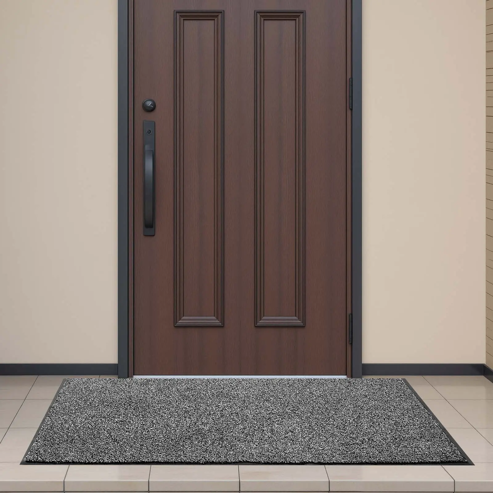 VEVOR 5x3 ft Heavy-Duty Commercial Front Door Mat, Dense Pile Dustproof Industrial Entry Rug with PVC Backing, Durable Machine Washable Indoor-Outdoor Carpet for Hallway, Garage, Grey