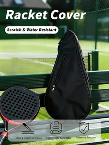 NEW Basic Original Padel Cover Paddle Rakcet Bag With External Zipper Pocket for Phone/Small Things,High Quality Portable Oxford Padel Racket Cover Adjustable Strap Bag gym