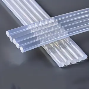 30-Pack Transparent High-Viscose Resin Hot Glue Strips, 7mm Diameter x 150mm Length - High-Viscose Resin Adhesive for Bonding, No Residue, Reusable & Durable for DIY Projects, Crafts, and Professional Use, Craft Bonding |   Transparent Strips