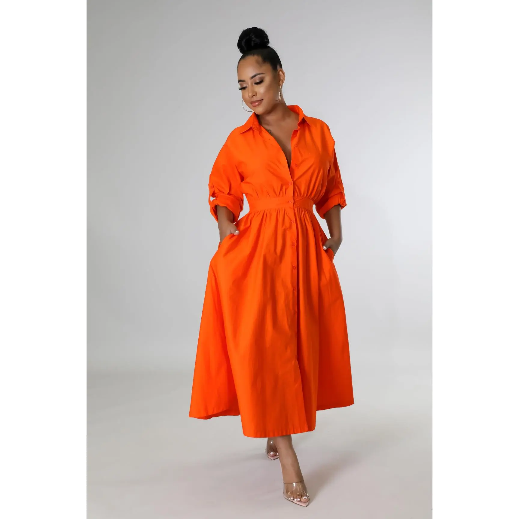 Office to Cocktail Maxi Shirtdress | Review Description & Return Policy Prior To Purchase