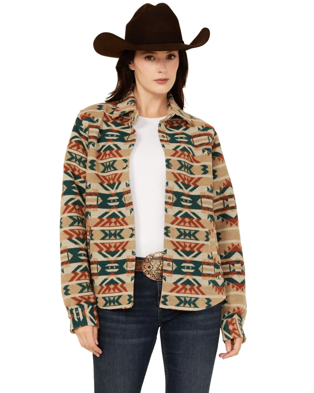 Outback Trading Co Women's Women'S Daphne Southwestern Snap Shacket - 48702