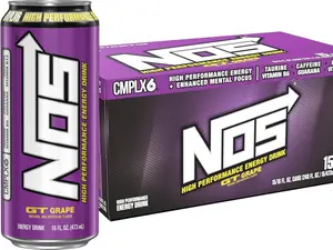 NOS GT Grape: High Performance Energy Drink. 16 Fl oz (Pack of 15)
