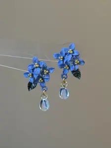 Vintage Orchid Earrings, Ethnic Floral Dangle Studs, Perfect for Valentine's Day, Birthday, Mother's Day Gifts, Cute & Elegant Design