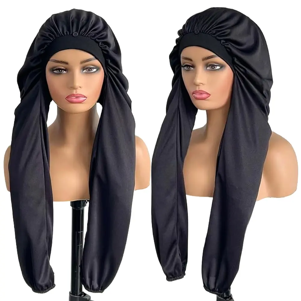 Smooth Sleep Bonnet for Long Braid Protection, Breathable Stretch Nylon for Heatless Hair Styling and Shape & Hold for Women, Beauty Products, Long Braids, Fabric/Material, Adults, Hair Styling Accessories, Single Item, 20G, Unscented, Haircare, Elastic