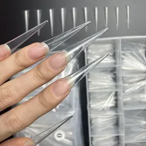Professional Fake Nail Tips, 504pcs/box Stiletto Shaped False Press on Nails Kit Nail Extension Set for Women & Girls, DIY Nail Art & Manicure Accessories, Nail Art Supplies for Home Salon, Christmas Gift