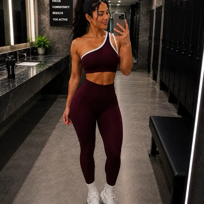 YCG ACTIVE Seamless Fitness Set – High Waist Leggings & Sports Bra