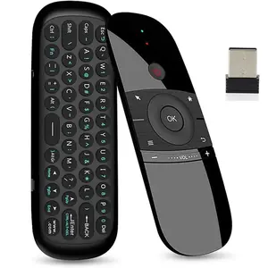 W1 Air Mouse Remote Control Keyboard, IR RF TV Controller for Android TV Box PC Projector Htpc All-In-One, Universal Wireless Gaming, Universal Remote Controls