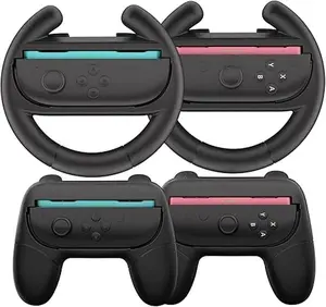 HEYSTOP Switch 2 Controller Grip [4-Pack] - Ergonomic Steering Wheels, Gaming Accessories for Racing & Sports Games