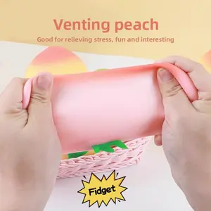 Creative stress-relief simulated peach squishy toy, simulated peach stress-relief toy, large peach soft toy, soft slow-rebound stress-relief toy, suitable for adults and children, holiday gift.