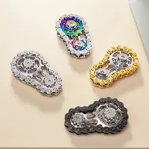 Stainless Steel Bicycle Chain Fidget Spinner, Precision Cnc Gear Design, Silent Office Toy, Stress Relief Fidgeting, Focus Aid, Industrial Desk Decor, Stress Relief Decoration, Fidget Relief