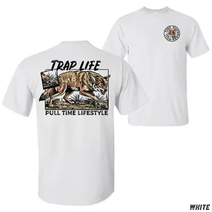 Trap Life Coyote Hunting T-Shirt – Pull Time Lifestyle Graphic Tee, Vintage Predator Outdoor Design, Rustic Country Hunter Apparel for Men and Women