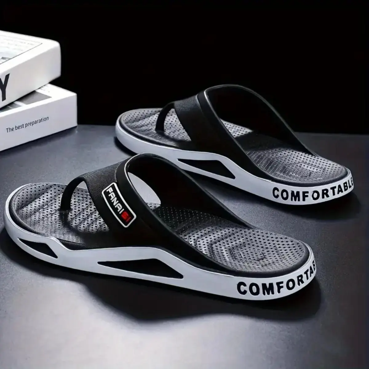 Summer Men's Non-slip Slippers | Deodorant Breathable Soft Bottom | Bathroom Home/beach Outdoor Dual-use | Couple Herringbone Sandals