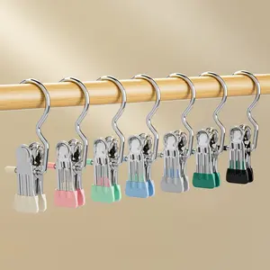 Stainless Steel Boot Hanger Clips Heavy Duty Laundry Hanging Hooks for Closet Organizer Space Saving Clothes Pins for Pants Socks Towels Hats Boots Travel