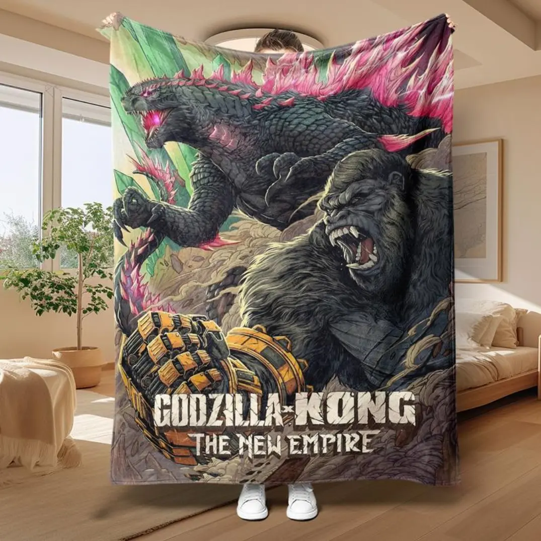 Polaris Kong Vs Godzilla Soft Lightweight Cozy Blanket, Portable Soft Blanket for Bed & Sofa, Perfect Gift for Sci-Fi Fans, Portable Blanket