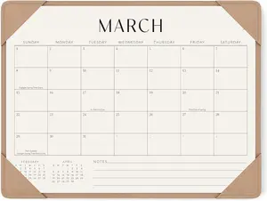 Jotsome Desk Calendar 2026-2027 with Desktop Mat, Desk Pad Calendar From Now to June 2027 14x10.5 inch, Desk Blotter Calendar for Home Office and School, Easy Planning, Gift for the Holidays, Apricot