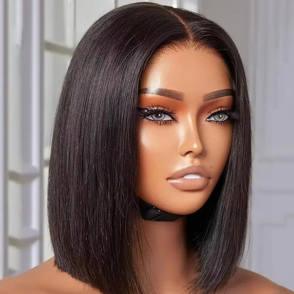 CORIIANA Short Bob Glueless Wigs Human Hair Ready To Wear Straight Pre Cut 6x4 HD Lace Closure Wig For Women Pre Plucked 150% 200%