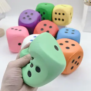 Large Dice Squishy Stress Ball, Slow Rising Foam Dice Squeeze Toy, Soft Dice Fidget Sensory Toy for Anxiety, ADHD, Autism, Hand Therapy, Party Favors