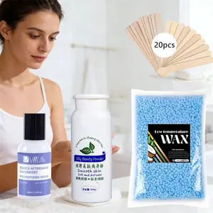 Women's Powder Wax Set, Soft Skin Care, Reduce Discomfort, Smooth Fine Texture, Pain-Free Hair Removal at Home, Ideal for Legs, Armpits, Bikini Area, Waxing Kit