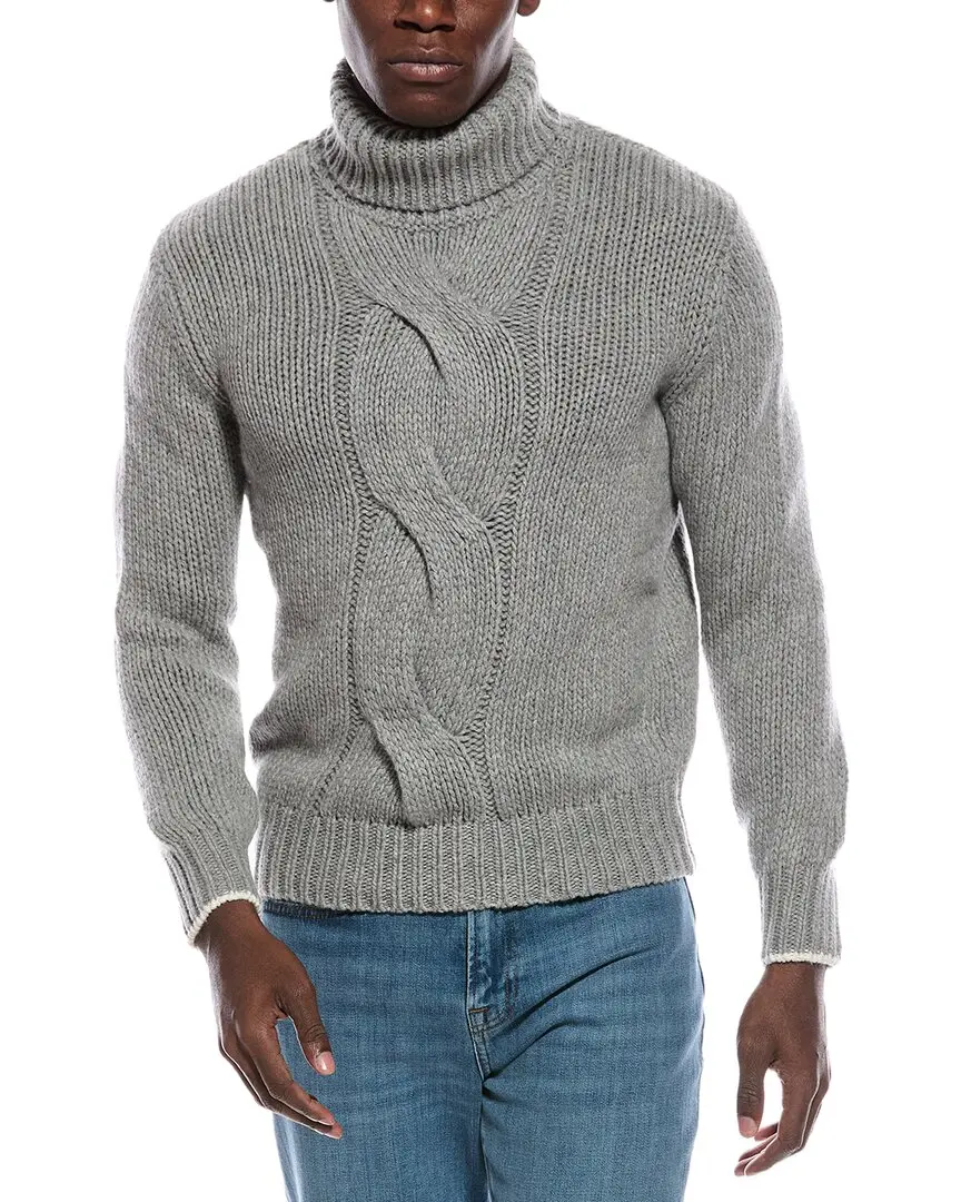 Brunello Cucinelli Cable Cashmere Turtleneck Sweater