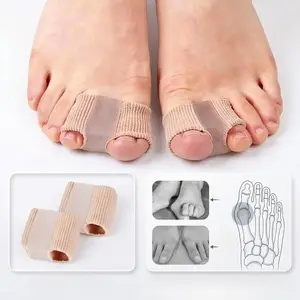 2PCS Gel Toe Separators Bunion Corrector with 2 Loops be Made of Elastic Fabric Material Toe Corrector for Big Toe,Toe Spacers Suitable for Hallux valgus,Foot Pain,Corns (S)