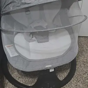 Baby Electric Bouncer, Baby Rocker, Electric swing, 5 Speed & 10 Lullabies, Baby Bassinet, Adapter & Battery Powered, For Indoor Use, Remote Control