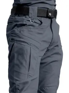 Men's Multifunctional Tactical Work Pants, Durable Fabric, Multiple Pockets, Suitable for Hiking and Casual Wear (no Belt Included)