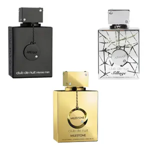 Armaf Club de Nuit Intense Men, Sillage, and Milestone Bundle Pack - 3.6 oz each Trio Fragrance Gift