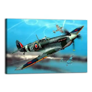 Military Fighter Poster Supermarine Spitfire Poster Decorative Painting Canvas Wall Art Picture Print Modern Family Bedroom Decor