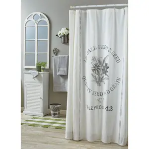 Dalia Grain Sack Stripe Shower Curtain