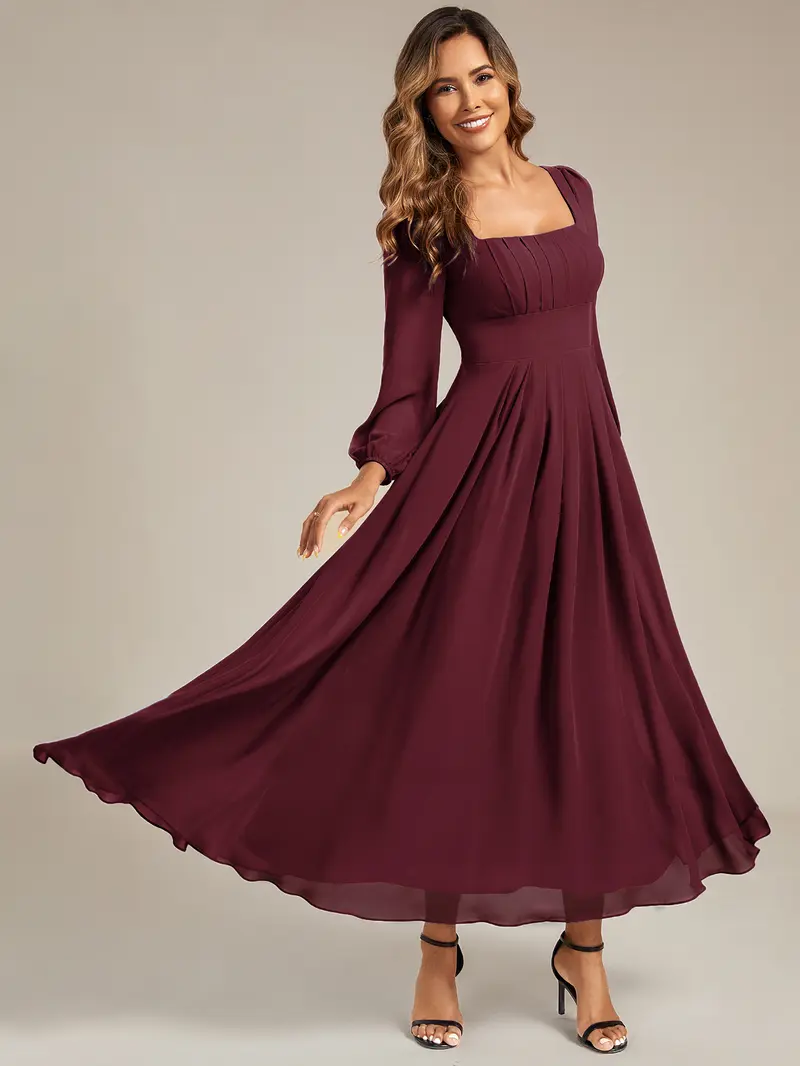chiffon dress with sleeves - TikTok Shop