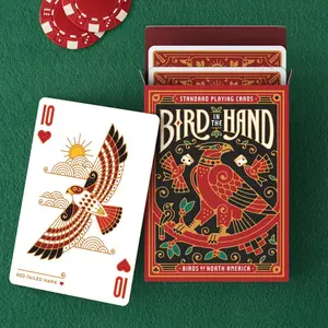 North American Bird Poker & Bingo Game | Plastic Card Deck Suitable for Group Games, Bingo Nights, Ring-Wearing Theme Parties | Portable, Ideal for Holiday Entertainment, Travel Gatherings, Gifts (No Equipment Needed)