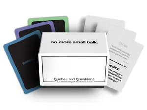 NO MORE SMALL TALK - Quotes & Questions for Meaningful Connections - Conversation Card Game